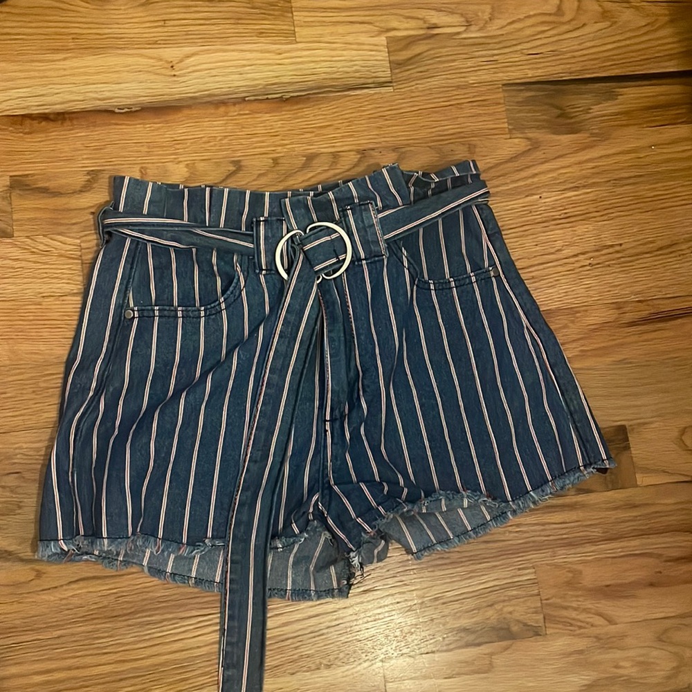 Red White & Blue High Waist shorts